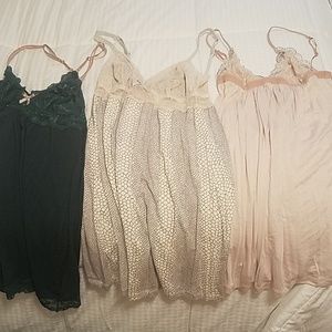 3 Eberjey lace pajama tops